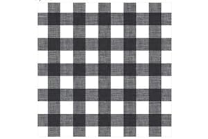 Black and White 12x12 Buffalo Plaid Scrapbook Paper