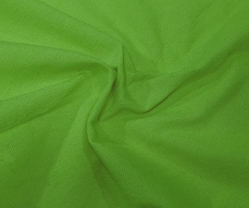 Image of HOME COLORS.IN Cotton Plain 8 Seater Table Cover - Machine Washable - Durable - Dining Table Cloth - 60 x 96 Inch - Green
