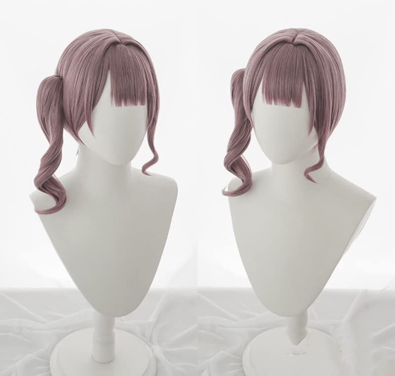 Miniatura 2 de Mochizuki Honami Cosplay peluca larga patillas púrpura 12.6 in (púrpura (Mochizuki Honami))