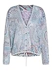  Oui Damen Strickjacke im Paisleymuster Boxy geschnitten Paisley Casualmode