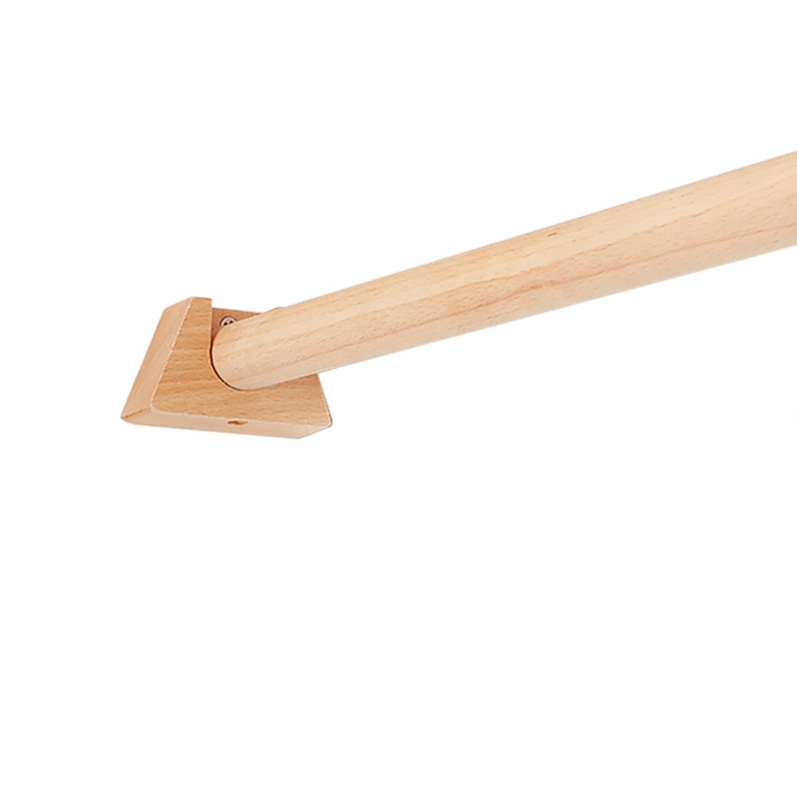 YPAPBHT Barra de Cortina con Brida de Madera Maciza de Haya, Barra Romana, Varilla Simple, instalación Lateral Perforada, Juego Completo de Soportes de fijación for Asiento(40CM)