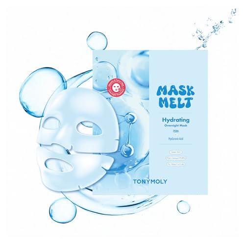TONYMOLY Mask Melt Hydrating Hydrogel Overnight Face Mask – Vegan Banana PDRN + Hyaluronic Acid – Deep Moisturizing & Skin-Repairing Korean Skincare Treatment, 1 Sheet, K-Beauty Hydration Mask