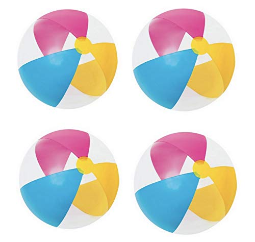 Intex 24" Inflatable Paradise Panel Colorful Beach Ball - 59032EP (Set of 4)