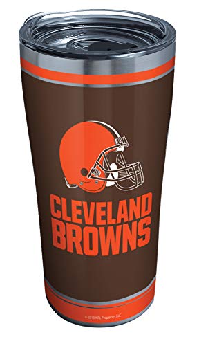 Tervis Triple Walled NFL Cleveland Browns Insulated Tumbler Cup Keeps Drinks Cold & Hot, 20oz - Stainless Steel, Touchdown