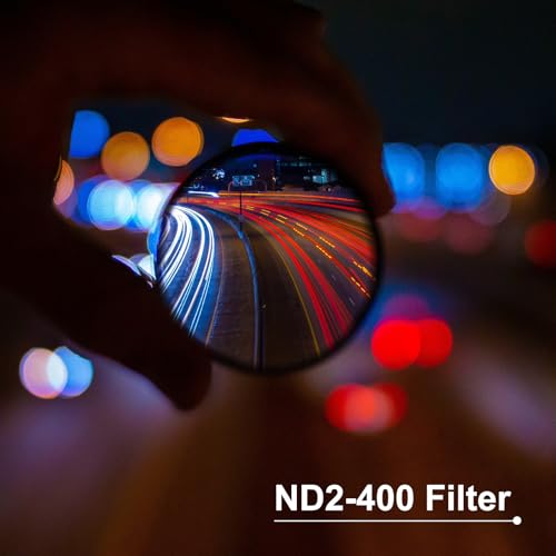 QUARKZMAN Filtr obiektywu ND2-400 Filtr obiektywu o zmiennej gęstości Neutralna gęstość Okrągły filtr ND 77 mm szary rozmiar filtra do obiektywu fotograficznego