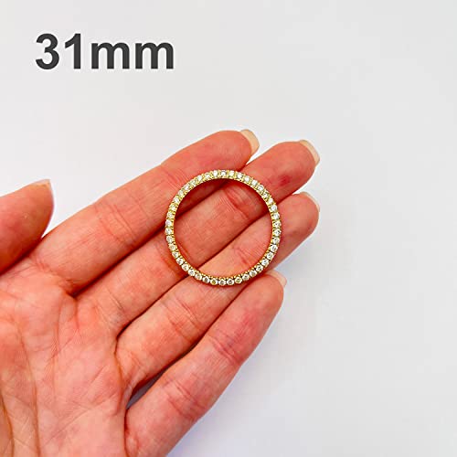 Natural Diamond 10K Yellow Gold Bezel Rolex Datejust Oyster Watch 26Mm 31Mm 36Mm, 26Mm #TOP4