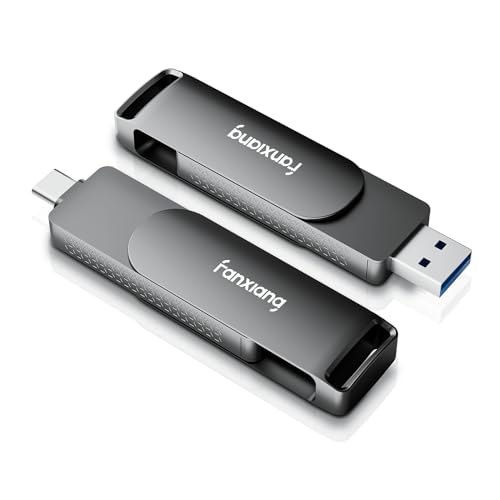 Image of fanxiang Flash Drive 512GB, Fast External SSD Up to 2000MB /s USB 3.2 Gen2x2, Dual USB Drive with USB A + Type C, 2-in-1 USB Memory Stick Thumb Drive for iPhone /Android /Windows /MacPC /Laptops, FF951
