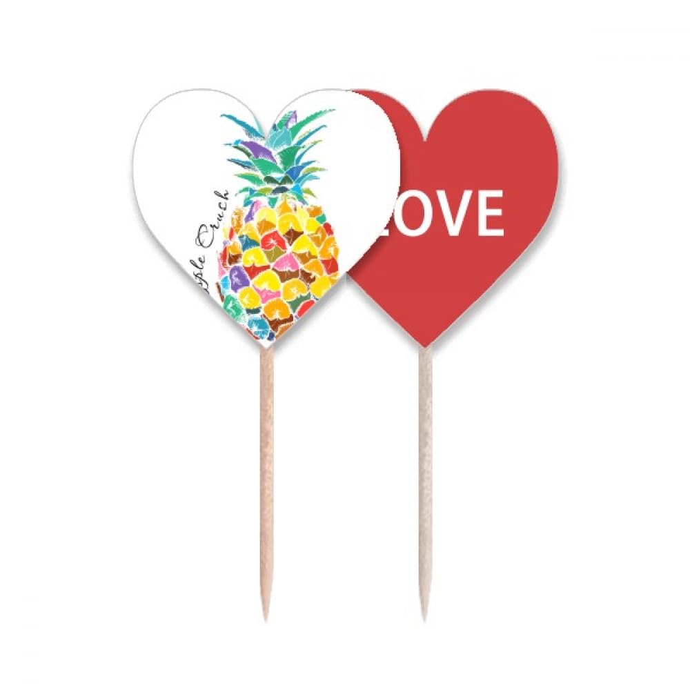 Pique Cupcake Fruit Tropical Aquarelle pour Éviter les Glaçages Abîmés en Buffet