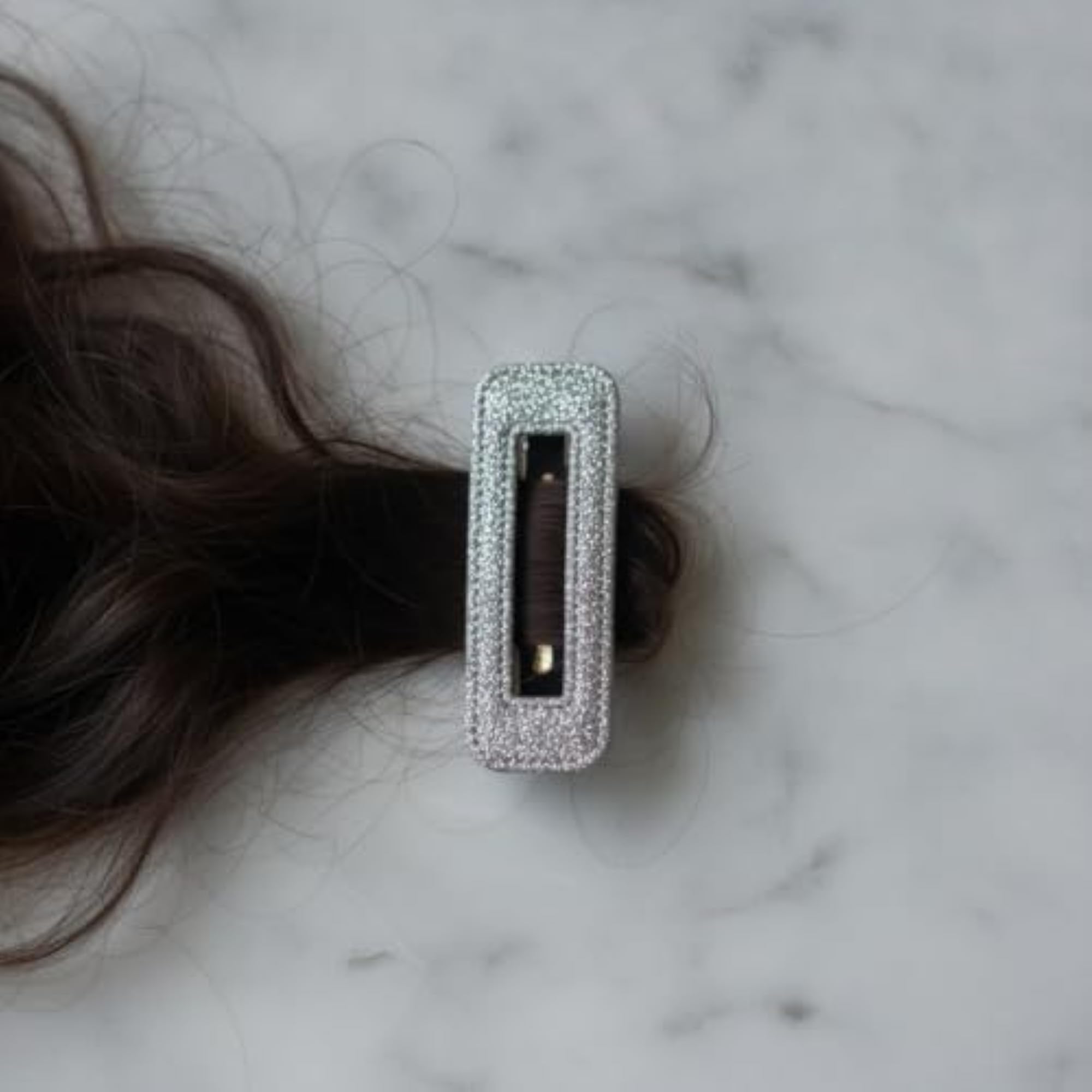 Women's Silver Black Star Hair Clips, Claw Clips for Side Bangs