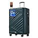 SONGMICS Koffer, Reisekoffer, Hartschalenkoffer mit TSA-Schloss, Koffergurt, ABS-Trolley, 4 Zwillingsrollen, erweiterbar, XL, 75 cm, dunkeltürkis RLP003C101