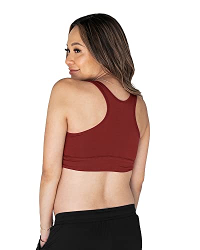 Image of Kindred Bravely French Terry Racerback Nursing Sleep Bra for Maternity /Breastfeeding (Spice, Large)