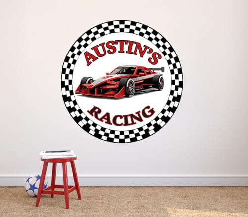 Vinilo Decorativo Personalizado Auto de Carreras para Pared miniatura 5
