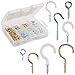 Premium Quality Handy Hook and Eyes Assortment Kit, Includes Cup Hooks, Eyes, Vinyl Hooks, Screw-in Hooks and More