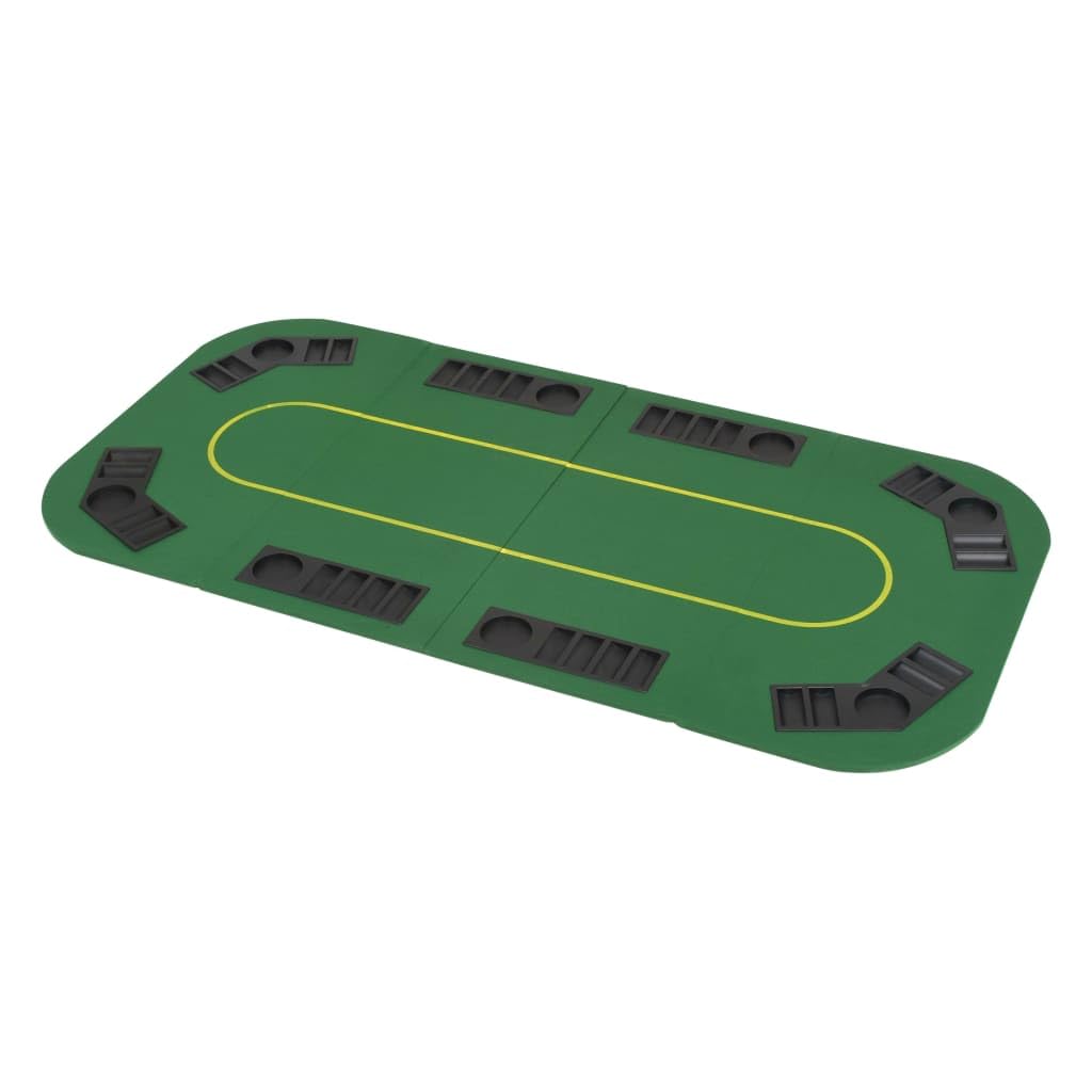 Furniture select-8-Player - Tavolo da poker pieghevole, rettangolare, 4 posti, colore: Verde