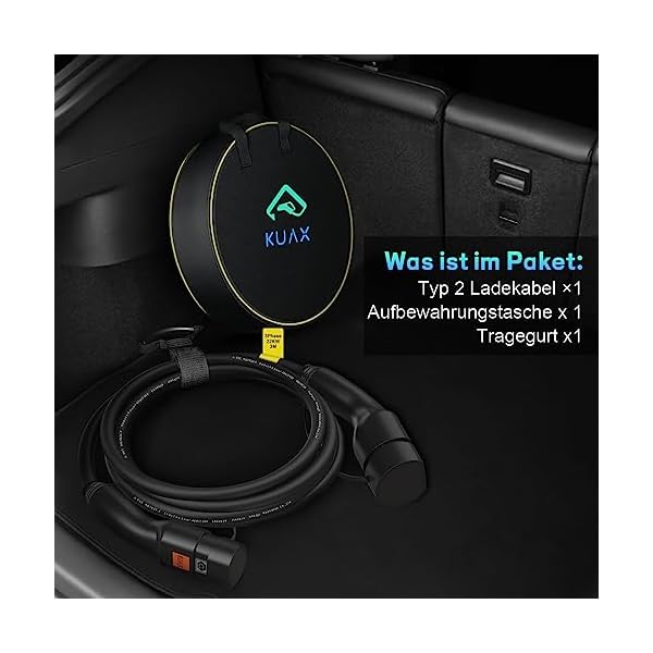 KUAX Typ 2 Ladekabel 22KW 3 Phasen Ladekabel-IEC-62196-2 geeignet für Model S/3/X/Y | e-Golf/e-UP/ID.3 | i3/i8 – Bild 9
