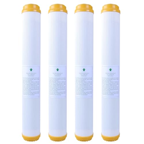 Paquete de 4 cartuchos de repuesto de filtro agua de carbón activado de cáscara de coco T33 de 20in, toda la casa, sistemas de ósmosis inversa y puntos de uso de agua