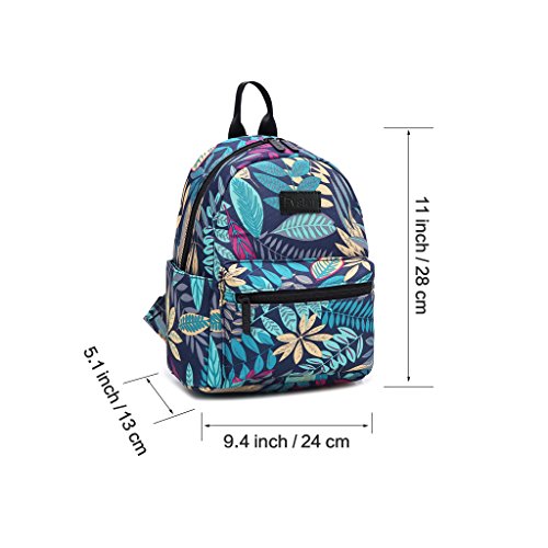 Fvstar Mini Backpack Women Girls Water-Resistant Small Backpack Purse Shoulder Bag For Womens Adult Kids School Travel,Blue Floral #TOP3