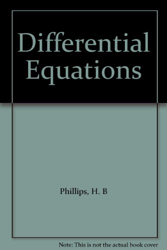 Differential Equations B0007E9VRM Book Cover