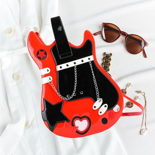 Sac à main original guitare rouge : résolvez le manque d'espace avec style - 5