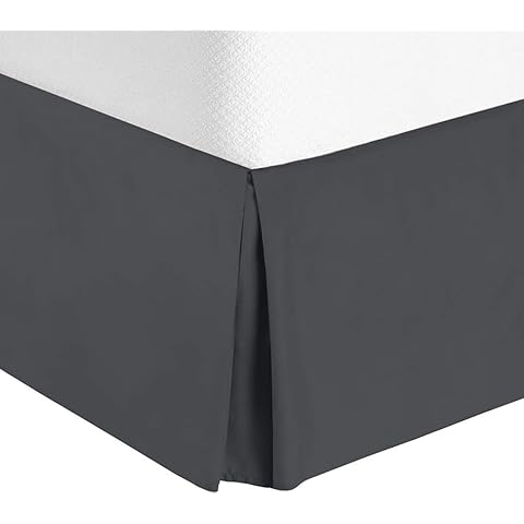 HIGH LANE BEDDING Dark Grey Bed Skirt Cover