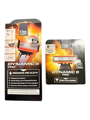 1 Rasierer Cien + 10 Stück Dynamic Ersatzklingen - Mega-Set
