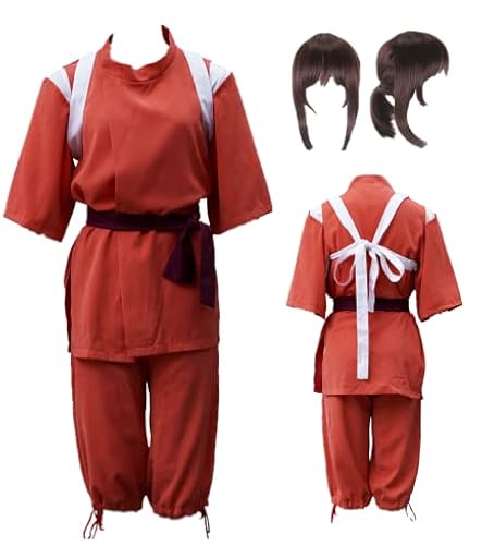 MANMICOS Disfraz de anime Chihiro Ogino para mujer, talla estadounidense, traje de fiesta rojo (mediano) | Ya disponible en tu tienda friki favorita! En mundofriki.es!