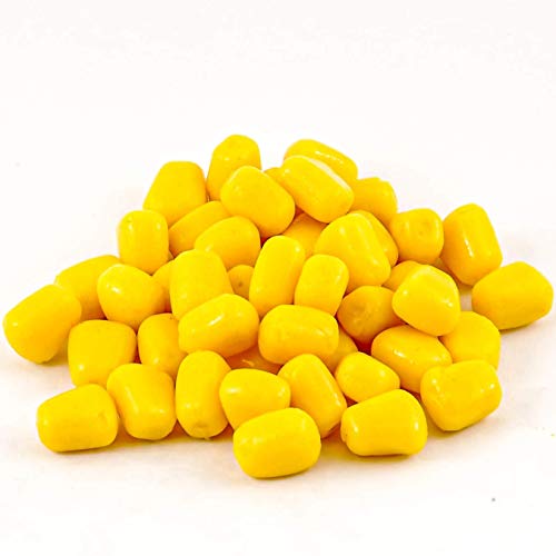 100 Un Isca Artificial para Tilápia MILHO SOFT com Cheiro para Pesca em Silicone Cor AMARELO