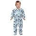 Emelivor Underwater Sharks Leaves Blue Baby Newborn One-Piece Clothes Infant Footed Pjs with Zipper for Girls Boys Kids