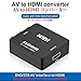AV to HDMI and RCA to HDMI Converters - Black, 1080p CVBS Composite Video Audio Adapter for TV, PS3, VHS, DVD, PC and Blu-Ray