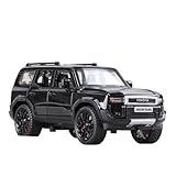 1 32 for Toyota Prado Land Cruiser 2024 Alloy Car Model Diecast Metal Off-Road Vehicles Car Model Gift Decorations Simulation Vehicle Playset(Black)