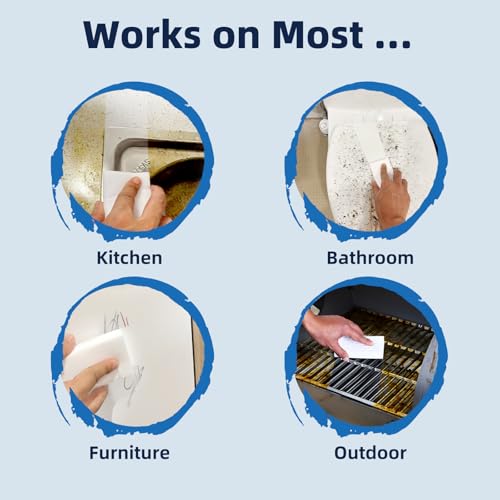 Image of Magic Sponge Eraser, Melamine Sponges for Cleaning, 2X Density, 20 Pcs in Bulk, Long Lasting Scrub Pads for Kitchen, Bathroom, Furniture, Tub, Sink, Floors, Baseboard, Shoes, Wall Cleaner