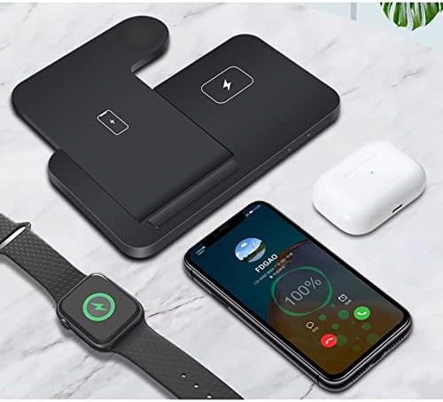 bhvxw 3 in 1 charger dock for mobile phone watch headset 15w fast charging