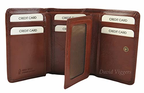 Gianni Conti Made in Italy Fine Italian Leather Small Womens Tan, Black Or Red Purse Wallet 908159 (Brown) - Image 2