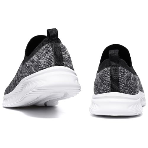 Image of Men's Breathable Knit Walking Tennis Gym Slip On Laceless Sneakers