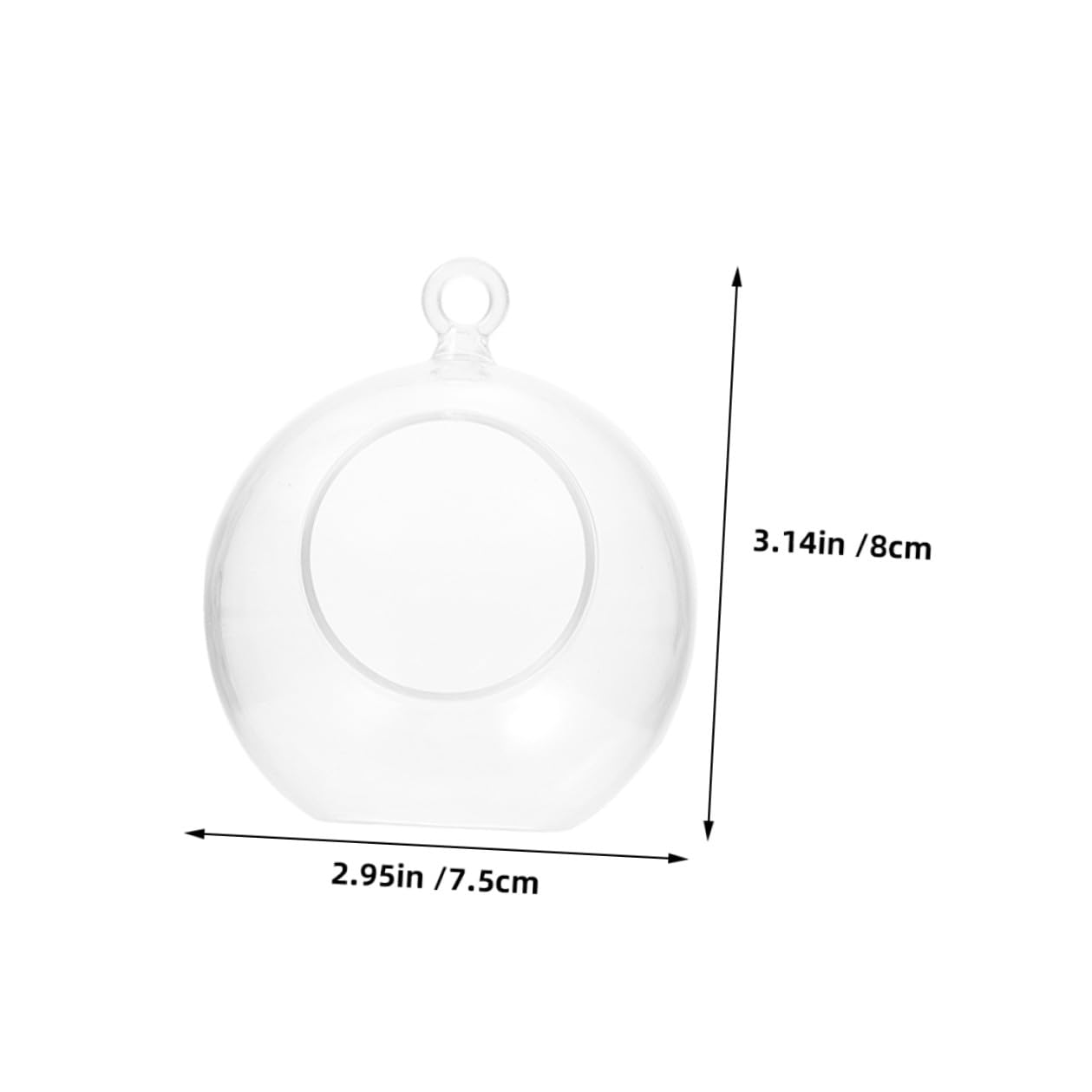 Mikikit Bolas Decorativas Transparentes Rellenable de 8 Cm, 20 Unidades, Bolas Colgantes Huecas de Acrílico para Decoración Navideña, Bodas, Cumpleaños y Manualidades