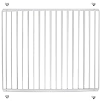 SPARES2GO Universelles Regal für Kühlschrank und Gefrierschrank, verstellbar, weiß, kunststoffbeschichtet, ausziehbare Arme (groß, 425 mm – 670 mm x 320 mm)