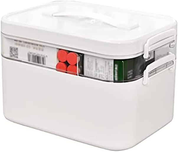 救急箱 薬箱 救急ボッ 手提げ 薬ボックス ポータブル薬入れ 大容量 収納ボックス 応急処置 家庭用 車載用 (L)