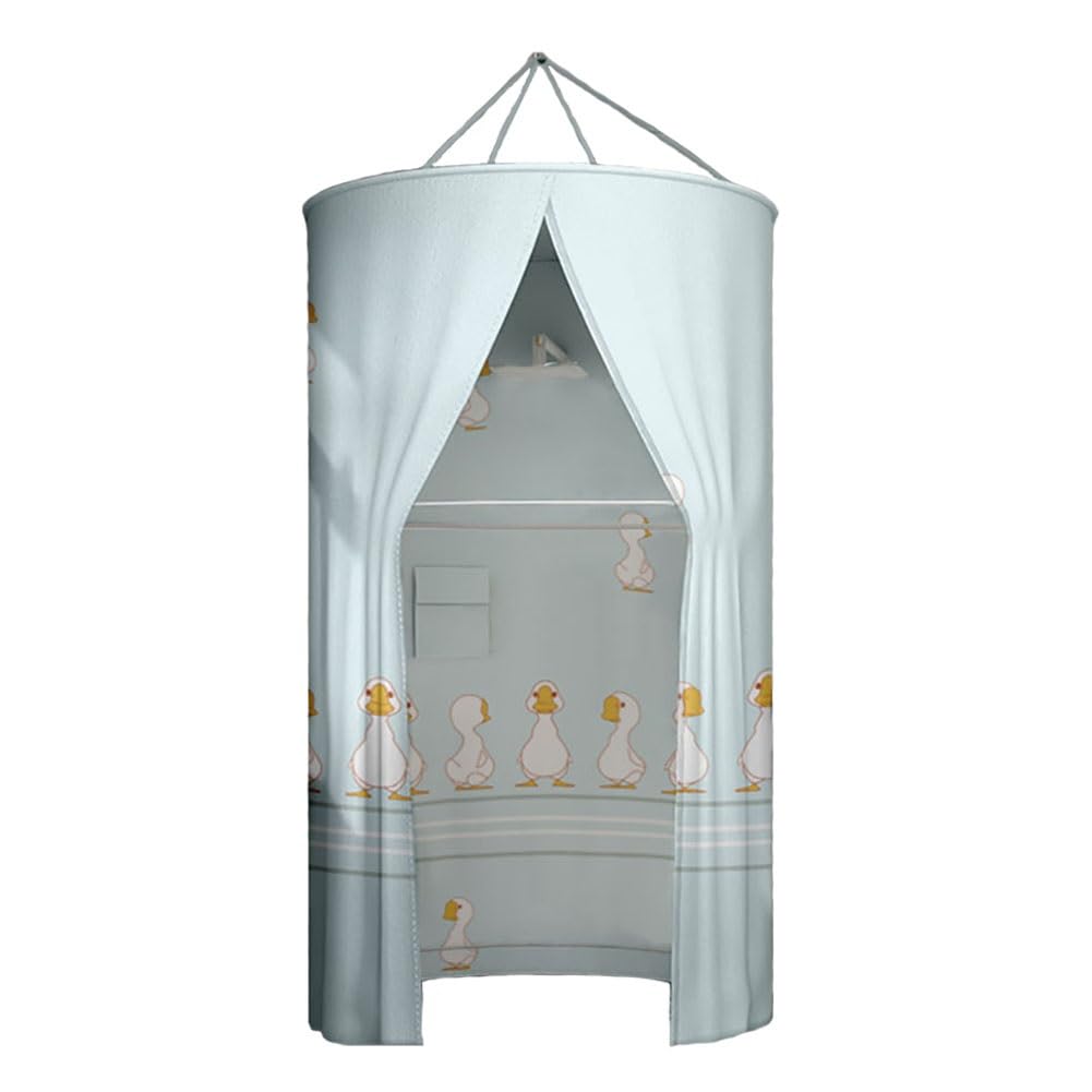 Rideau de douche polyester rond avec isolation thermique et double zipper