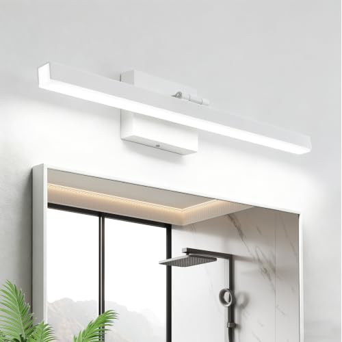 Image of IZORRO Modern Bathroom Vanity Light 24 inch, Rotatable, 16W Dimmable Led Bathroom Light Fixture Over Mirror, White Vanity Light Bar (Cool White 6000K)
