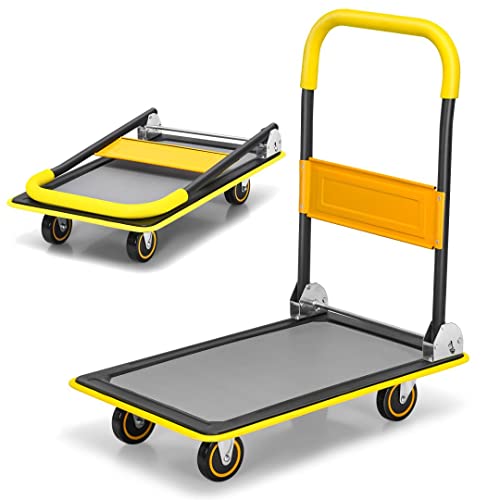 COSTWAY Folding Platform Trolley, 150kg Capacity