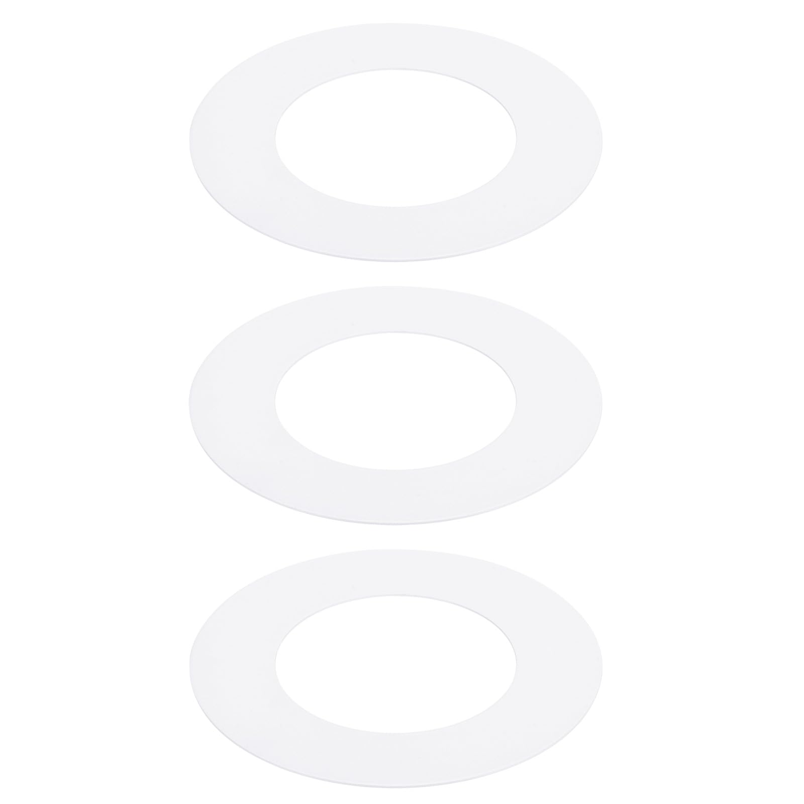 PATIKIL 2.76" ID 4.53" OD Gaffe Rings for Recessed Light, 3 Pack Bright White Gaffe Trim Ring Lighting Fixture for Ceiling Wall Recessed Canete Luminaires