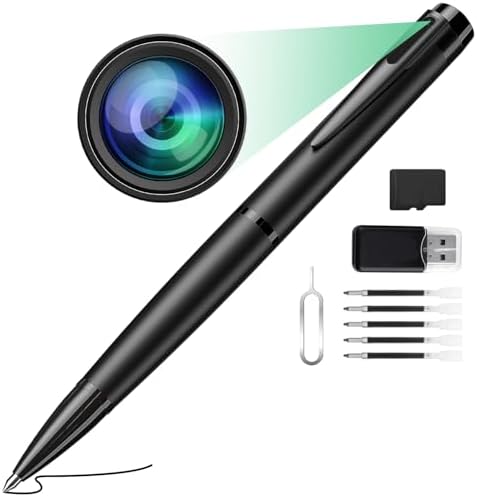 Hidden Camera Pen - 64GB Spy Camera with 1080P Full HD Video | Mini Nanny Cam for Home Security, Business & Learning | 2023 Version
