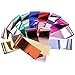 Ruluti 14pc Metall Holographic Transferfolie Für Nail Art Spiegeleffekt Charm Nagel-Folien-Aufkleber-abziehbild-maniküre Zubehör Zufälliger Farbe