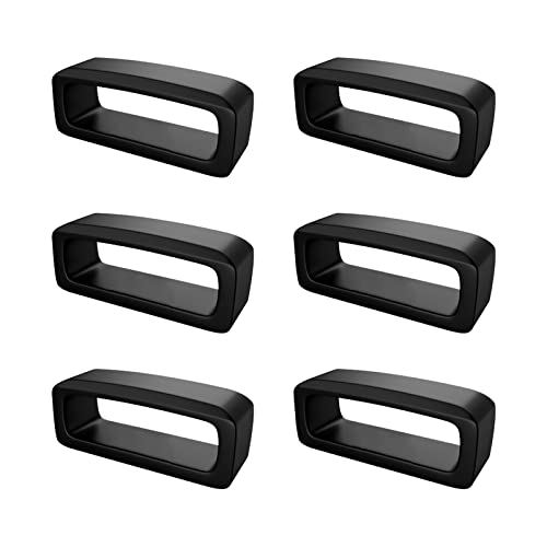 Riemen Ersatzringe, Uhrenarmbandschlaufen, 10 Stück Uhrenarmband Halter, Rutschfest und Wasserdicht Silikon Ersatz Schlaufe was Angenehm zu Tragen Ist, 6 x 20 mm Cover