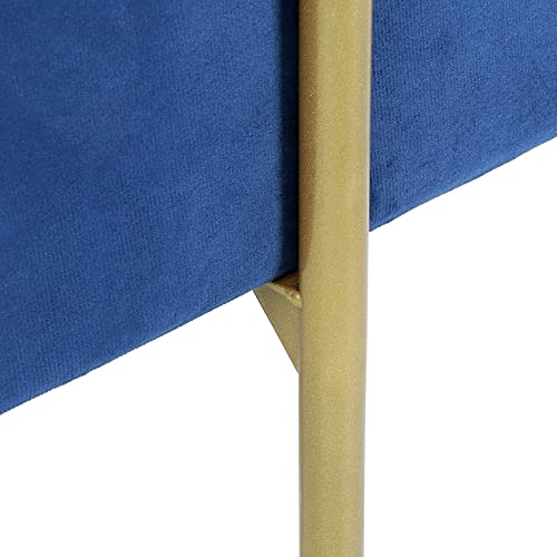 Taburete en flanella de alta calidad y base dorada elegante de 42 cm de altura 8