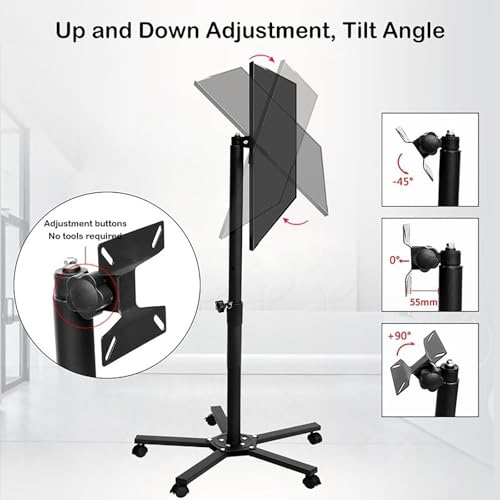 Support TV roulant à angle réglable pour optimiser l'espace et les reflets - 6
