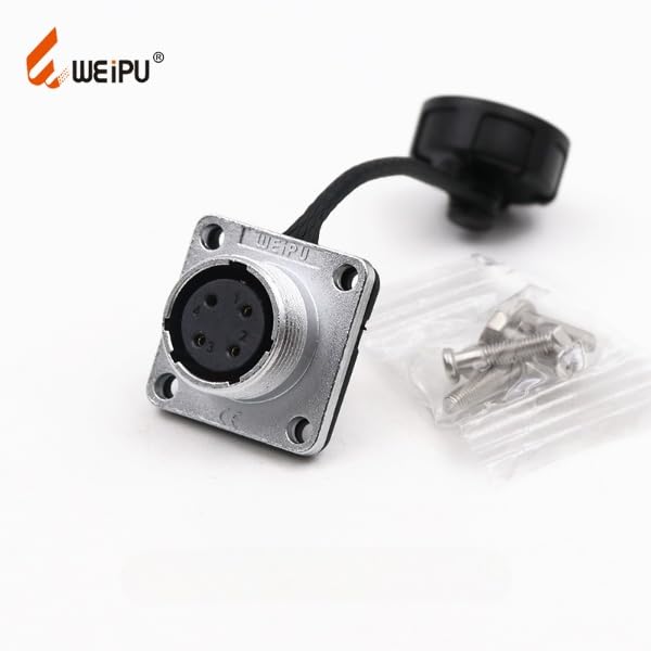 WF16 4pin Series Waterproof Aviation TI/Z Connector Straight Cable Square Receptacle Male Plug and Female Socket