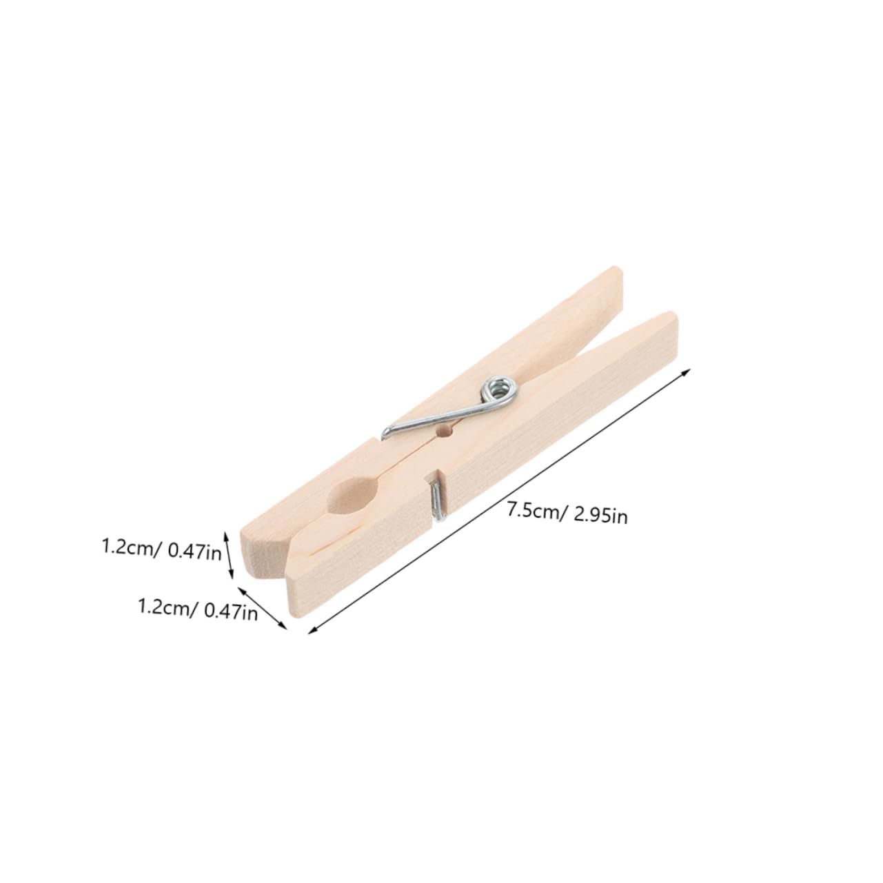 STOBAZA 70piezas Clip para Ropa Prueba De Viento Pinzas De Madera Sin Pintar Resistentes Al Viento para Colgar Ropa El Tendedero Exterior