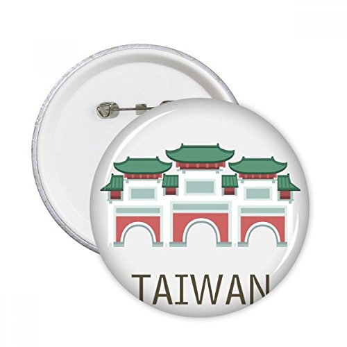 Pins badge bouton rond multicolore attractions Taiwan vêtements 5pcs