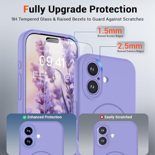 SUPFINE Silicone & Magnetic for iPhone 17 Case Light Purple - image 3